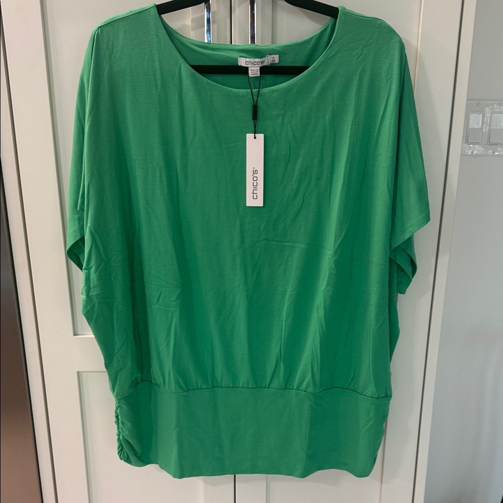 Chico's Vibrant Green Blouse